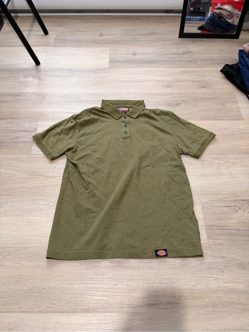Dickies Men's Olive Green Army Polo Shirt